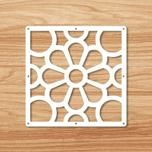 12 -piece 29x29 Cm Hanging Screens Living Room Parts Of Panels Partition Wall Art Diy Decoration White Wood Plastic yarn