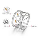 Lotus Fun Real 925 Sterling Silver Open Ring Fine Jewelry Oriental Element Window Decoration Paper-cut Design Rings For Women