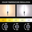 Yizhestudio 2 Packs Photography LED Studio Lighting Kit Bi-color 3200-5500K Studio kits with 2M light Stand for YouTube Portrait