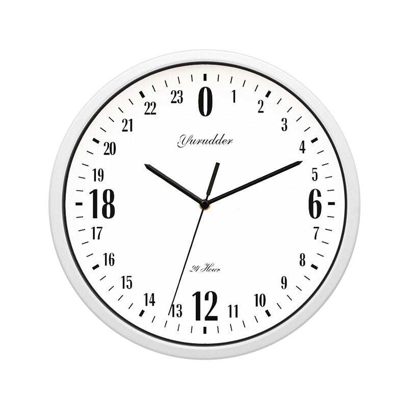 2021 el más nuevo diseño de esfera de 24 horas reloj de 12 pulgadas marco de Metal moderno reloj de pared redondo decorativo decoración del hogar Bar estudio