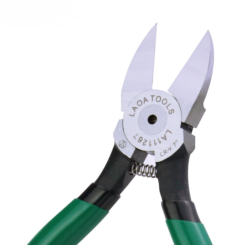 Alicates de plástico LAOA CR-V de 4,5/5/6/7 pulgadas, cortadores de cables eléctricos para joyería, tijeras de corte lateral, herramientas manuales, herramienta de electricista