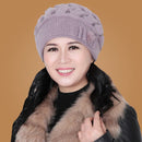 Kagenmo Rabbit Wool Knitted Yarn Hat The Elderly Hat Female Winter Hat Autumn &amp; Winter Female Winter Warm Beret Thermal Fur Cap