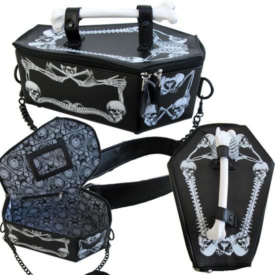 JIEROTYX Skulls Bats Design Womens Bags Handbags Crossbody Bags Girls Shoulder Messenger Bag Female Black Punk Gothic Drop Ship