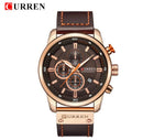 CURREN Markenuhr Männer Leder Sportuhren Herren Armee Militär Quarz Armbanduhr Chronograph Männliche Uhr Relogio Masculino
