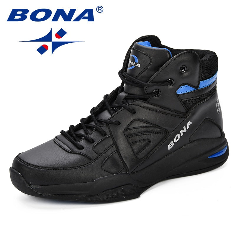 BONA Baskets Homme, zapatos de baloncesto para hombre, zapatos de hombre con división de vaca, zapatos deportivos altos planos para exteriores, Zapatillas para hombre, Zapatillas cómodas