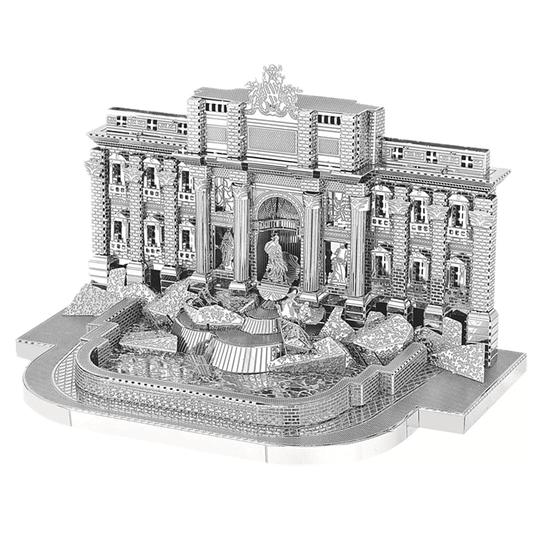 MMZ MODEL NANYUAN 3D Metal model kit Trevi Fountain Building Assembly Model DIY 3D Laser Cut Model puzzle toys for adult