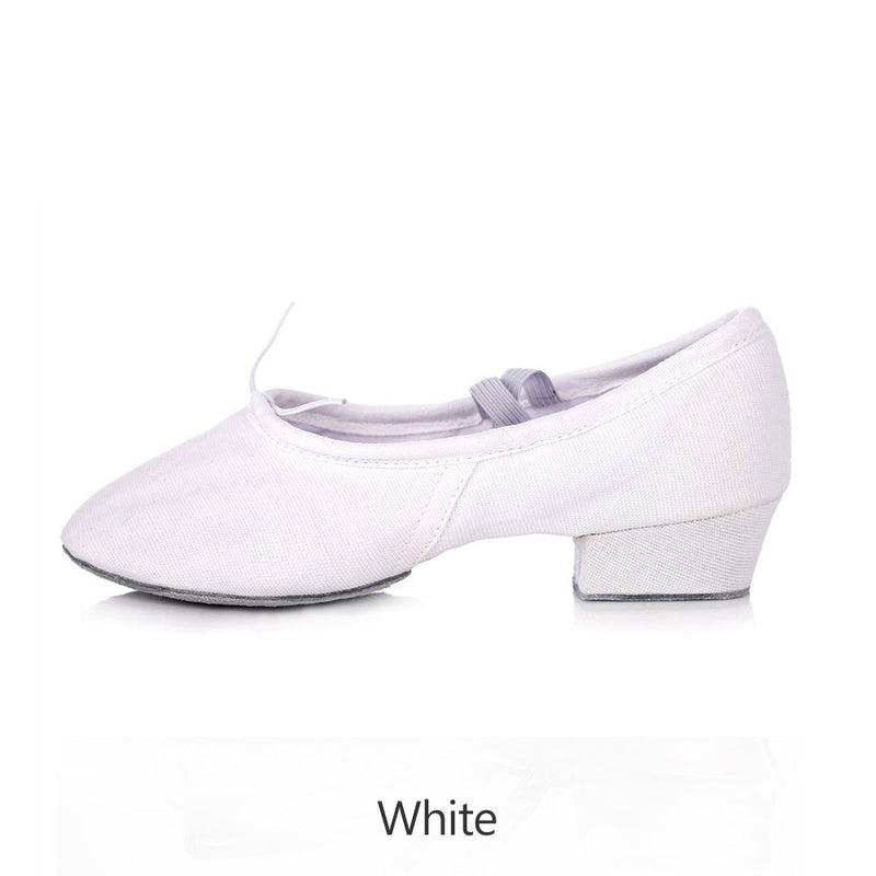 Zapatos de baile para mujer, zapatos de Ballet para niñas, zapatos de salsa de Jazz, suela suave, tacones bajos, zapatillas de baile para niños, zapatillas de deporte latinas rosas, negras, rojas para niños