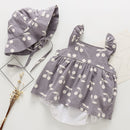 Summer Baby Clothes Baby Rompers New Summer Clothes Fashion Cute Cherry Prints Kids Clothing Rompers Dress With Hat