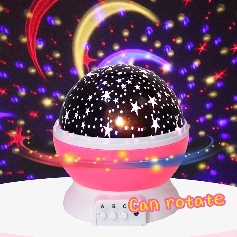 Novelty Luminous Toys Children Bedroom Moon Starry Sky LED Night Light Projector Battery USB Night Light Creative Party Toy Gift