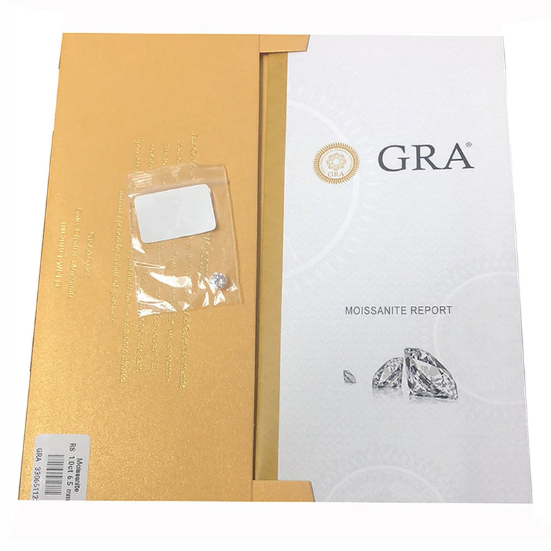 Loose Moissanite 1.0ct Carat 6.5mm IJ Color Round Brilliant Excellent Cut jewelry bracelet  diamond ring material