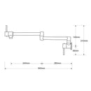 Pot Filler Tap Wall Mounted Foldable Kitchen Faucet Single Cold Single Hole Sink Tap Rotate Folding Spout Chrome Gold Brass