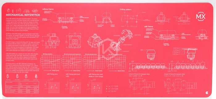 Mechanischer Tastaturschalter Mousepad Kirsche 900 400 4 mm nicht genähte Kanten Weich/Gummi Hohe Qualität