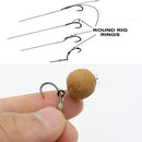50 PCS Round Rig Rings  Matt Black 3.1mm 3.7mm  Non Reflective Carp Fishing Terminal Tackle Carp Fishing Rig Making Material