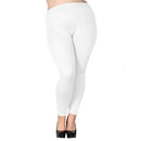 Damen Übergröße Modal Nahtlose Leggings mit Hohem Bund Volle Länge Dehnbare Basic Knöchelleggings Einfarbig Lange Leggings-Hose