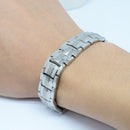 Vivari Men's Health Magnetic Bracelet For Men Silver Plated Pure Titanium Bangle Magnetic Ion Germanium Far Infar Red Bracelets