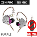 KZ ZSN Pro In Ear Earphones Hybrid technology 1BA+1DD HIFI Bass Metal Earbuds Sport Noise Cancelling Headset Monitor