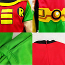 Young Justice Teen Tim Drake Robin 3-10 Jahre Kinder 4pcs / 1set Damian Kostüm Halloween Uniform Custom
