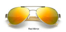 Ralferty Vintage Pilot Wood Sunglasses Men Women UV400 Gradient Sun Glasses Driver Sport Eyewear Original Bamboo Sunglass K1510