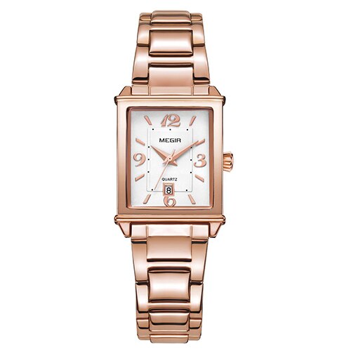 MEGIR Damenuhren Roségold Luxus Damen Armbanduhr für Liebhaber Mode Mädchen Quarz Armbanduhr Uhr Relogio Feminino 1079