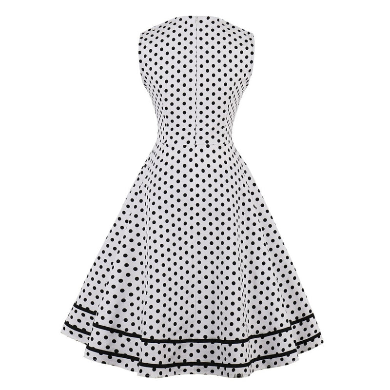 Polka Dot Women Retro Dress Female Sleeveless 1950s 60s Robe Vintage  pin up Rockabilly Party Dresses Plus size 4XL vestidos