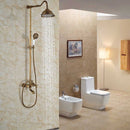 Grifo mezclador de ducha de lluvia de lujo en la pared Juego de ducha de baño Lluvia 8 "Cabeza de ducha de latón Grifo mezclador de ducha con ducha de mano