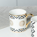 Luxus Gold Totems Mosaik Geometrische Flamingo Keramik Kaffeetasse Kaffeetasse Gold Frühstück Milch Wasser Tasse Paar Kreative Geschenke