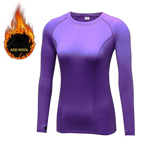 Yuerlian 15% Elasthan Add Wool Damen Fitness Strumpfhosen T-Shirt Workout Bluse Sport Running Sportswear Langarm Gym Yoga Shirt