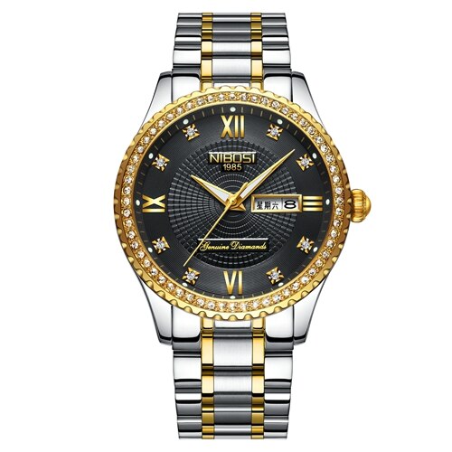 Reloj NIBOSI 2022 de oro nuevo para mujer, relojes creativos de acero para mujer, relojes de pulsera para mujer, reloj impermeable para mujer, reloj femenino