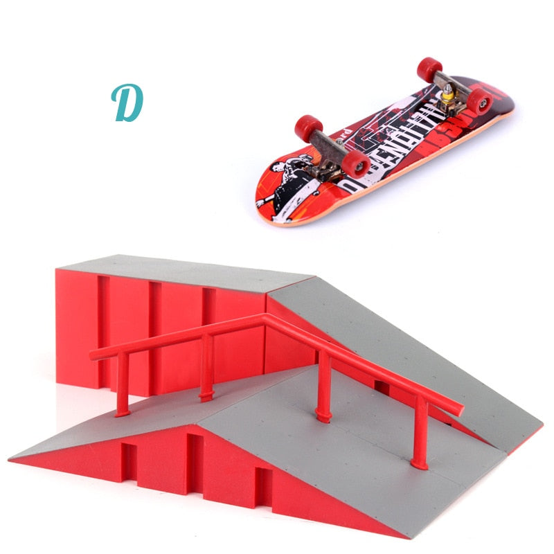 1pc Mini Skateboard Spielzeug Skate Park für TechDeck Fingerboard Skateboard Rampen Fingerboard Ultimate Park Training Board