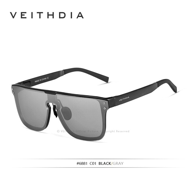 VEITHDIA Men Sunglasses Brand Fashion Retro Aluminum Polarized UV400 Lens Vintage Eyewear Accessories Sun Glasses For Male V6881