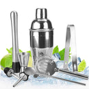 UPORS Stainless Steel Cocktail Set 550ml/750ml Cocktail Shaker Set with Muddler Jigger Bar Spoon Ice Tong Bartender Kit Bar Set