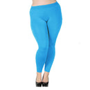 Damen Übergröße Modal Nahtlose Leggings mit Hohem Bund Volle Länge Dehnbare Basic Knöchelleggings Einfarbig Lange Leggings-Hose