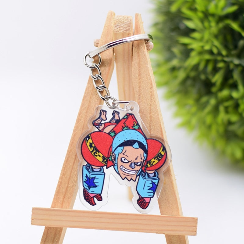 2019 One Piece Keychain Double Sided Key Chain Acrylic Pendant Anime Accessories Cartoon Key Ring