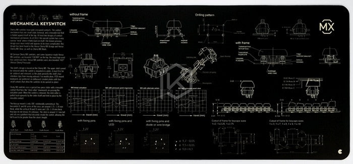 Mechanischer Tastaturschalter Mousepad Kirsche 900 400 4 mm nicht genähte Kanten Weich/Gummi Hohe Qualität