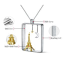 Lotus Fun Real 925 Sterling Silver Handmade Fine Jewelry Eiffel Tower Design Pendant without Necklace Acessorios for Women