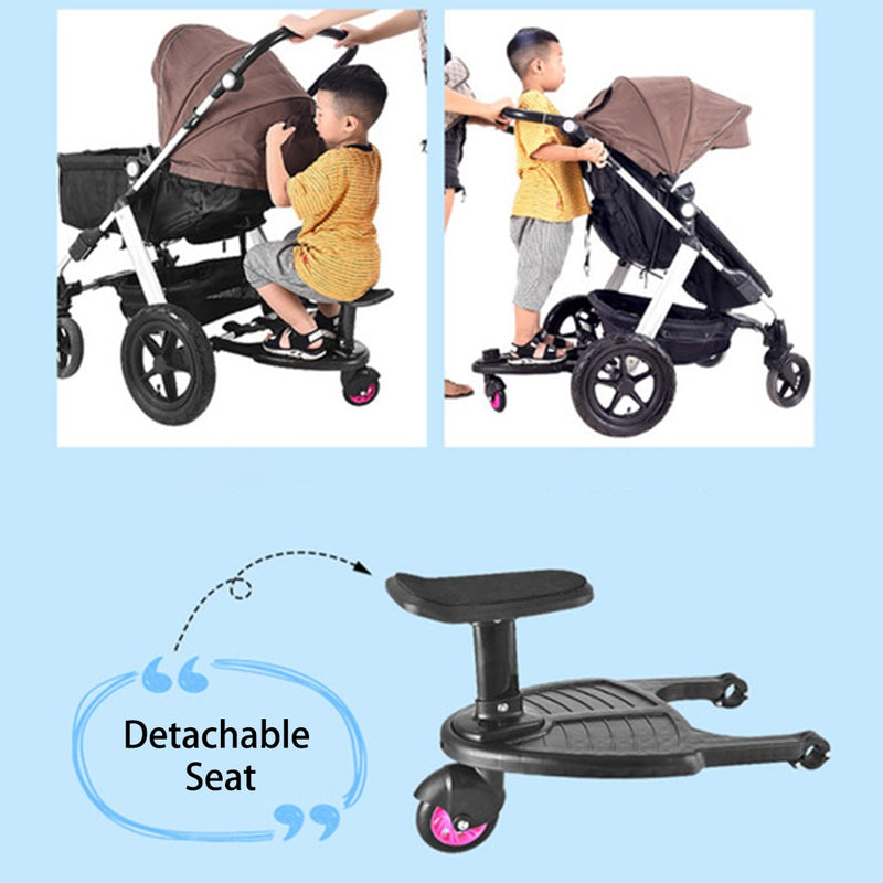 Baby Autositz Zubehör Kinderwagen Pedal Adapter Hilfsanhänger Zwillinge Scooter Hitchhiker Kind Stehsitz Kinderwagen Zubehör