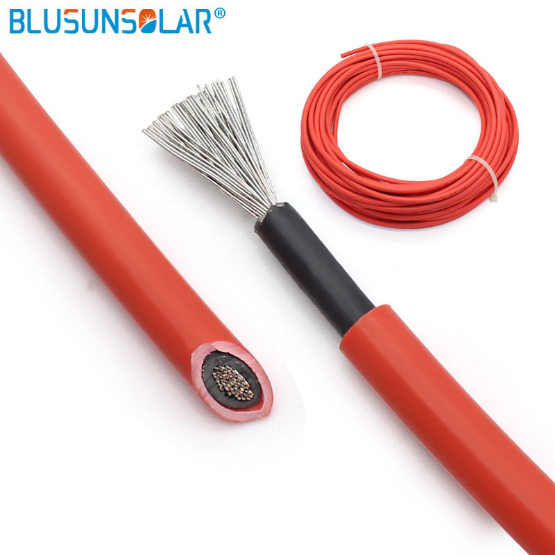 5 Meters 4mm2  12AWG Solar Cable Red and Black PV Cable Wire Copper Conductor XLPE Jacket  H1Z2Z2 TUV EN50618