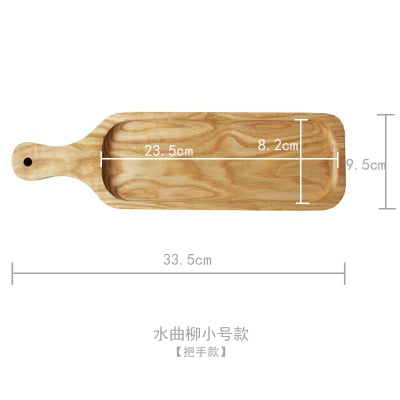 Japan Style Wood Desserts Plate Eco Natural Creative Fruits Cutting Boards No Paint Food Serving Trays Sushi Plates Tableware