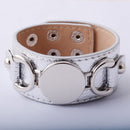 Rainbery  Monogram Leather Bracelet Fashion Jewelry Pulseras 3 Row Multicolor Leather Cuff Bracelet For Women Men