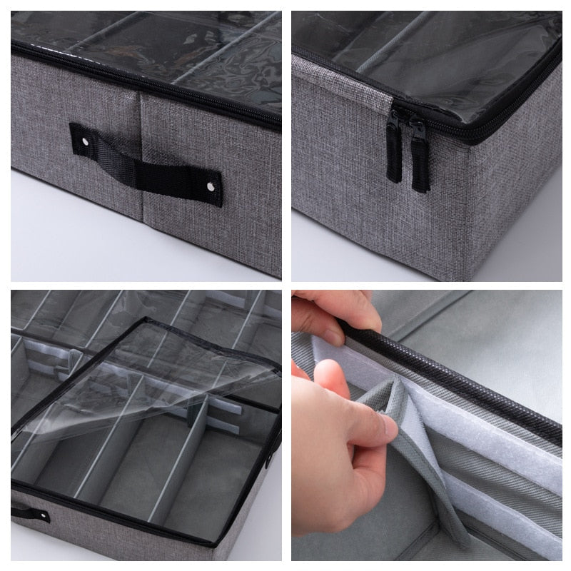 Caja de zapatos transparente luluhut, organizador de cajones para almacenamiento de zapatos, caja plegable para zapatos, cajas de almacenamiento de zapatos para el hogar, almacenamiento debajo de la cama