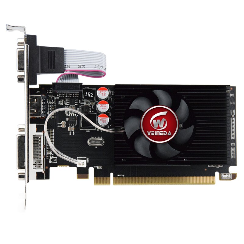 Veineda Graphics Cards  GPU HD6450 2GB DDR3 64Bit  VGA Video Cards PCI Express For ATI Radeon Gaming Refurbished