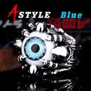 BEIER Wholesale New Fashion Cool Warrior helmet Claw Vivid Eyeball Rings with skull For Man Punk Biker Viking jewelry BR8-203