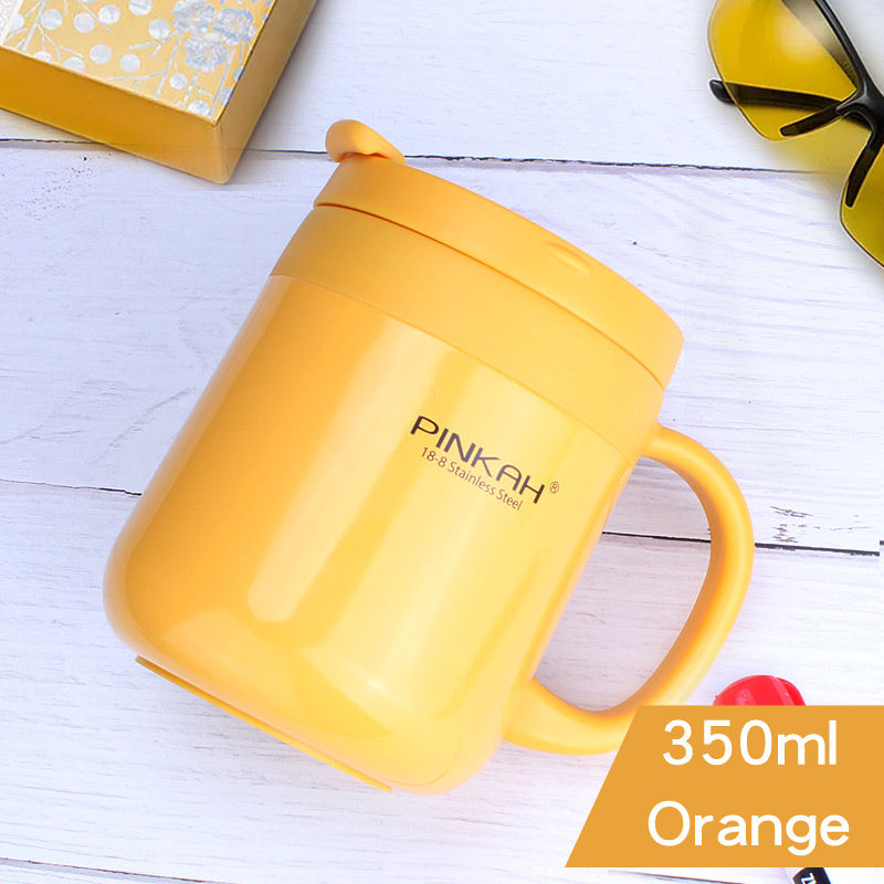 Pinkah 400ML 304 Stainless Steel Thermos Mugs Office Cup With Handle With Lid  Insulated Tea mug  Thermos Cup Office Thermoses