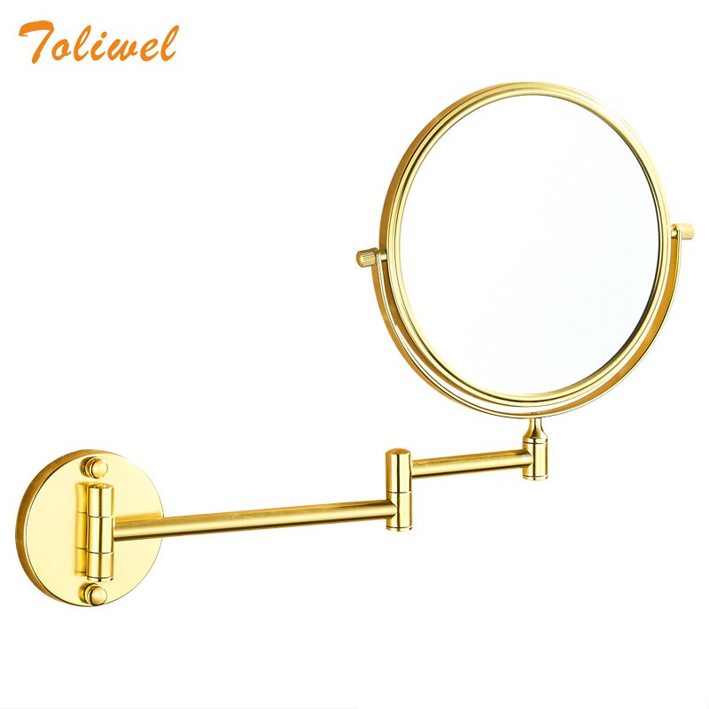 8" Round Magnifying Mirror Double Side 3x to 1x  Bathroom Make Up Mirror Wall Mount 3D71921
