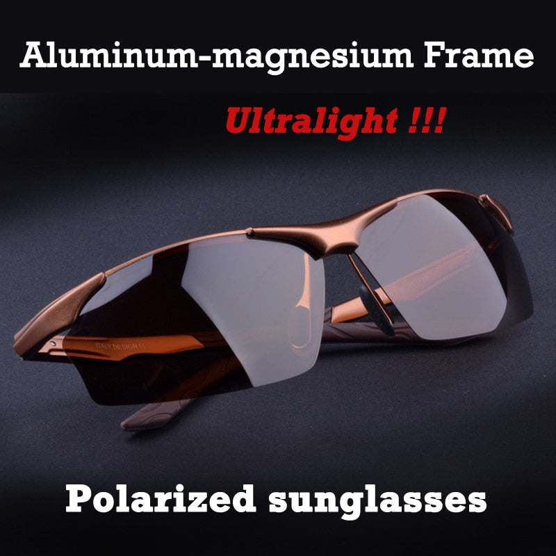 Heiße polarisierte Sonnenbrille der Aluminiummagnesiumlegierungs-Männer, die Spiegelgläser männliche Schutzbrillen-Brillenart und weise fahrende Sonnenbrille fährt