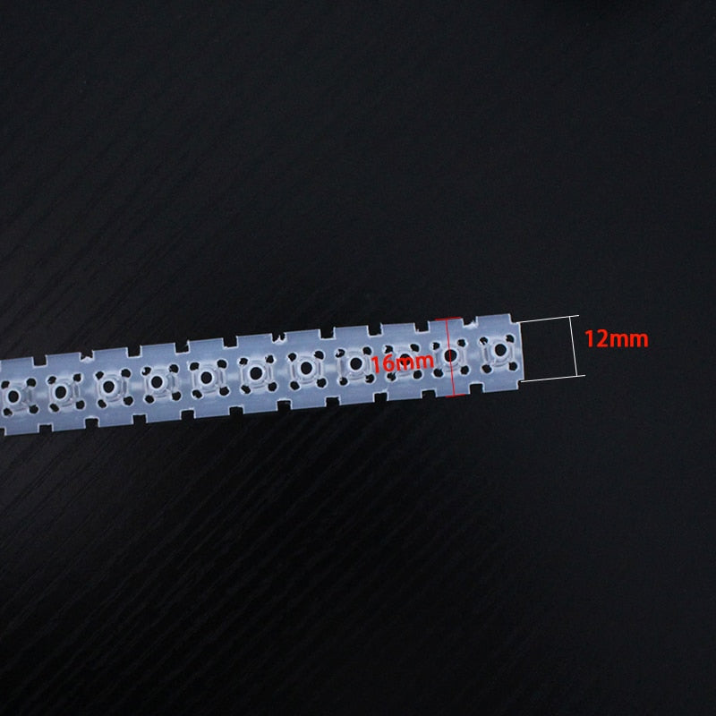 100PCS Plastic Empty Chain Belt Screw Tape Empty Screw Band for Auto Feed Screwdriver Tape Empty Strips 50 Holes