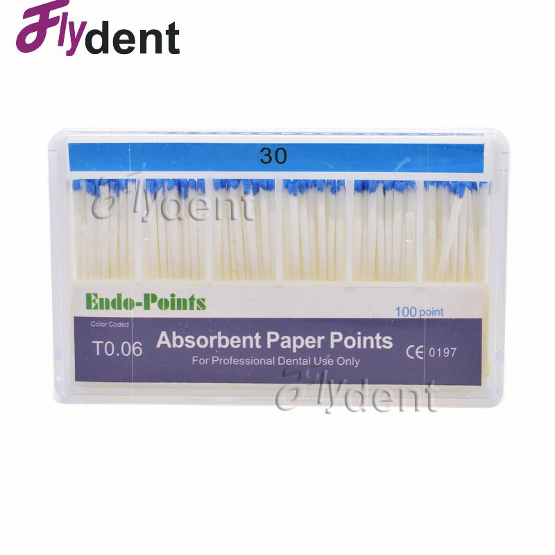 Dental 0,06 cónico papel absorbente puntos 1 paquete 15-40