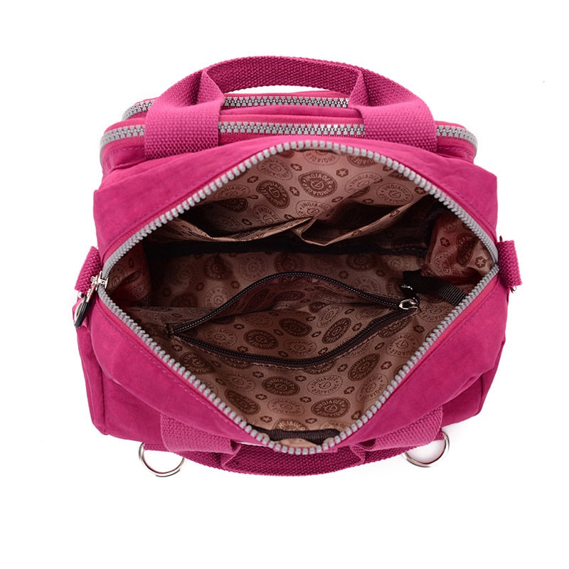 Bolso de mensajero para mujer, bandolera para mujer, bolso de mano impermeable de nailon con bolsillo y cremallera, paquete de hombro sólido, bolso de mano para mujer