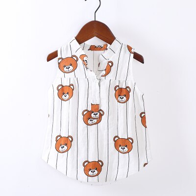 VIDMID Toddler Baby Girls Sleeveless blouses Summer Clothing  kids girls Tops shirts tank shirt children&