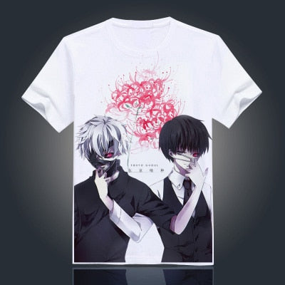 Tokyo Ghoul T-shirt New Japan Anime Ken Kaneki Cosplay Costume Comfortable Breathable Milk Fiber T Shirt For Men Women Tops Tees